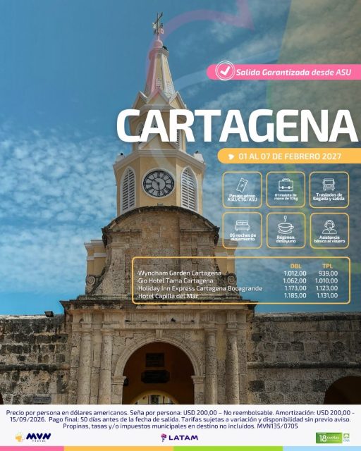 Flyer del viaje a Cartagena