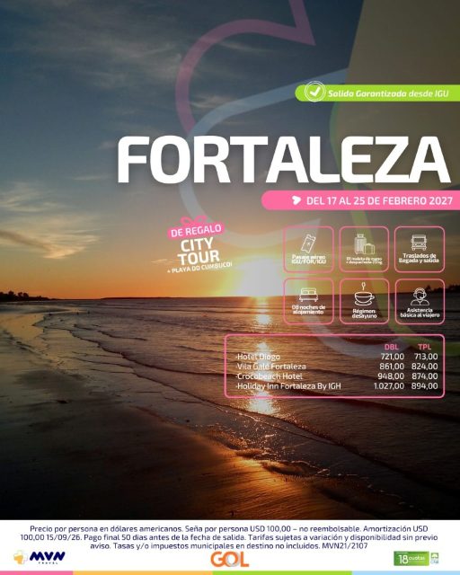 Flyer del viaje a Fortaleza