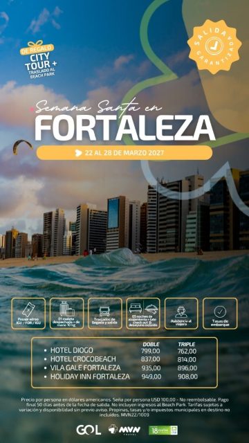 Flyer del viaje a Fortaleza