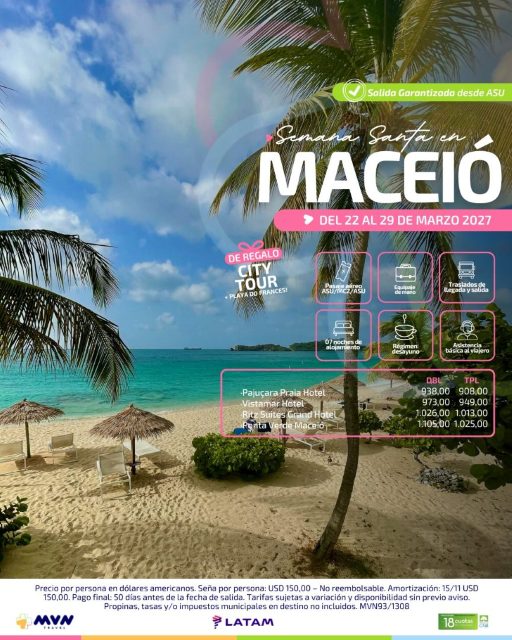 Flyer del viaje a Maceió