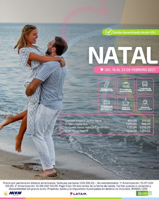 Flyer del viaje a Natal