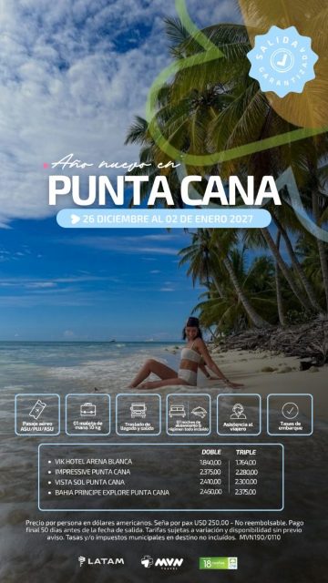 Flyer del viaje a Punta Cana