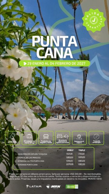 Flyer del viaje a Punta Cana