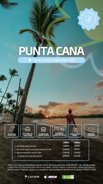 Flyer del viaje a Punta Cana