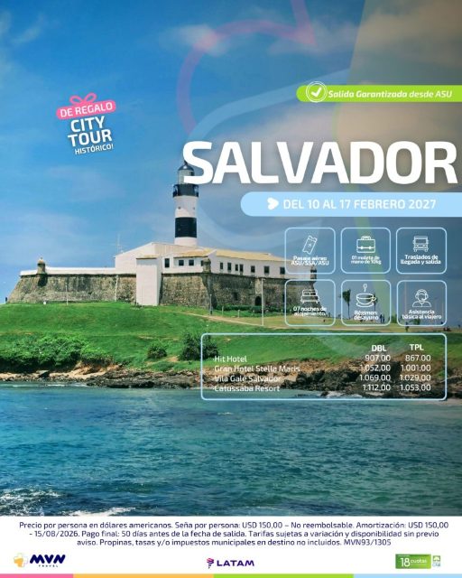 Flyer del viaje a Salvador