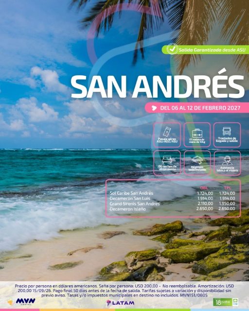 Flyer del viaje a San Andrés